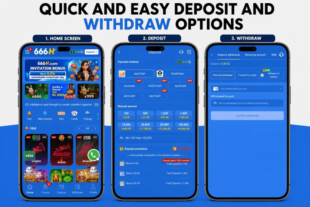 Deposit & Withdraw